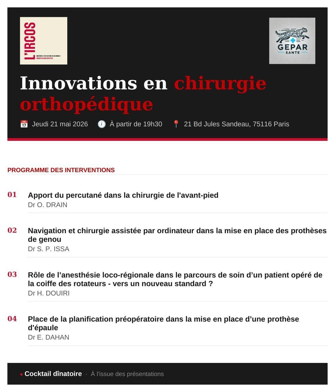 Programme soirée Guepar