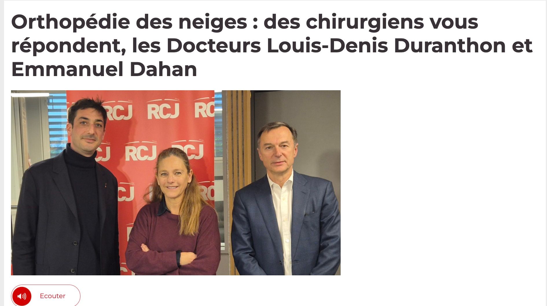 Emission radio RCJ  11 février 2026